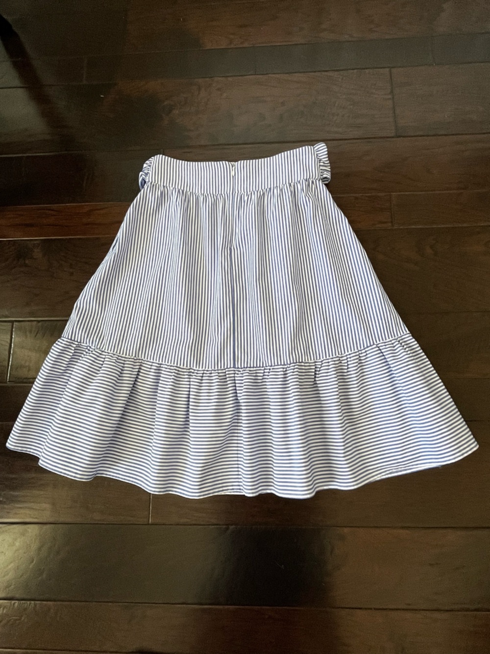 J Crew Blue and White stripe Tie-waist skirt; size 2 - Picture 7 of 10